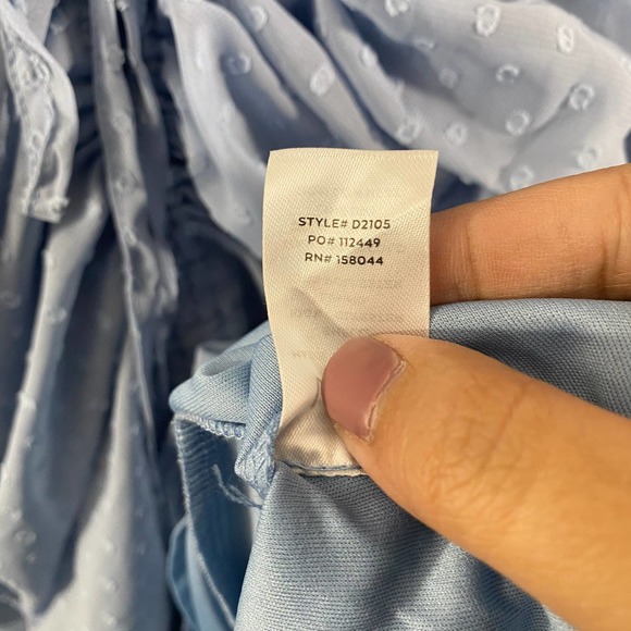 Lulus Mini Dress Large Dusty Blue Halter Ruched Sleeveless Place and Time - Picture 13 of 14